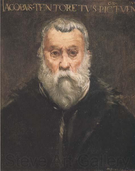 Edouard Manet Copie d'apres le Portrait du Tintoret par lui-meme (mk40) Norge oil painting art